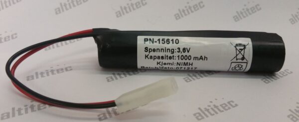 Nødlysbatteri 3,6V 650 mAh NiMH Nødlysbatteri 3,6V 650 mAh NiMH