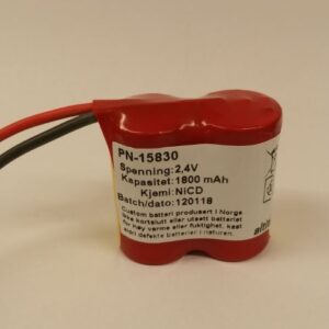 Batteripakke 2,4V 1800mAh NiCD Med Ledning
