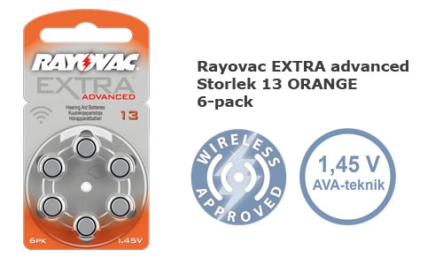 Rayovac EXTRA Advanced 13 1,45V Hörapparatsbatteri PR 48, AR48, ZA13
