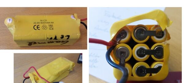 22,8V 800mAh NiCd Batteripakke med ledning ut-0 22,8V 800mAh NiCd Batteripakke med ledning ut-0
