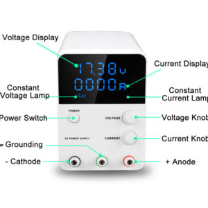 Laboratoriestrømforsyning 0-5A, 0-60V med LED Display -113387