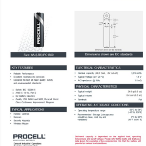 AA Duracell Procell 1,5V Alkalisk Batteri LR06 10pk-112637