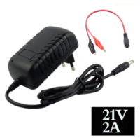 Lader for 18V Li-ion med klyper for lading av det meste -0