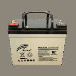 RITAR AGM Deep Cycle Batteri 12V 33AH (196x130x163mm) Polstilling 4 - Plusspol til venstre-0