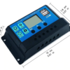 Solcelle regulator PWM 12V/24V 20A-0