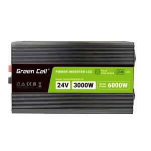 Kraftig Inverter gjør om 24VDC til 230V, 3000W/6000W-0