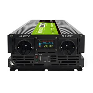 Kraftig Inverter gjør om 24VDC til 230V, 3000W/6000W-113650