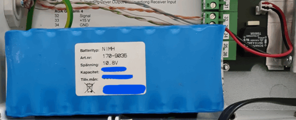 Batteri 10,8V 1500mAh NIMH med ledning, 170-9035-0 Batteri 10,8V 1500mAh NIMH med ledning, 170-9035-0