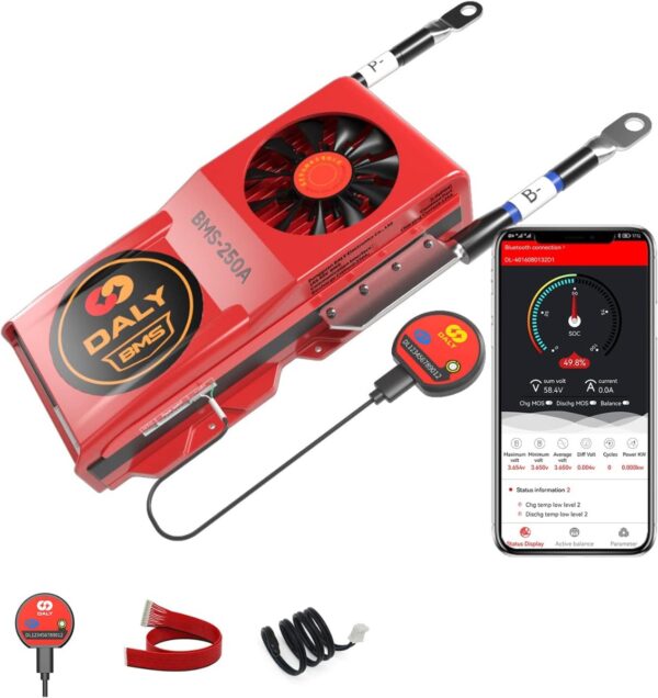 16S LiFePo4 250A smart BMS med blåtann-0