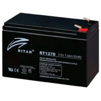 12V 7Ah AGM batteri F2 terminal 10års -0