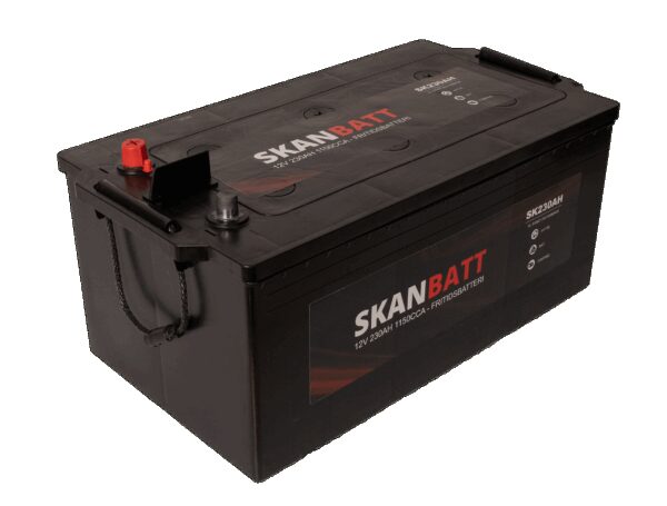 SKANBATT Fritidsbatteri 12V 230AH 1150CCA (513x276x210/242mm) Polstilling 4 - Plusspol til venstre-0