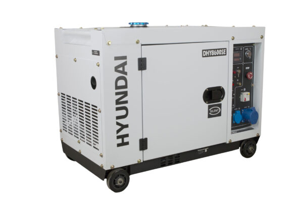 HYUNDAI DHY8600SE Strømaggregat 6300W - Elektrisk start - Diesel - Forvarming-0