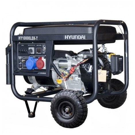 HYUNDAI HY10000LEK-T Strømaggregat 7500W - Elektrisk start - bensin - 3-fase + 1-fase-0