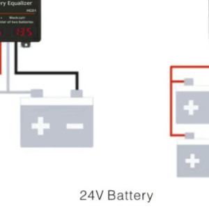 Aktivt Balanse system for 12V batterier i serie til 24V, gir lengre levetid og mer kapasitet-113673