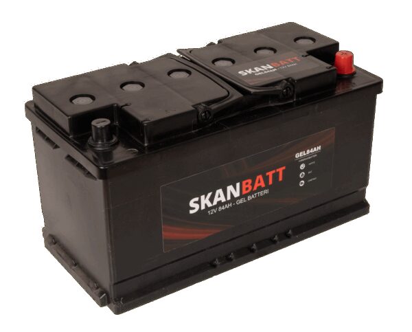 SKANBATT GEL Batteri 12V 84AH (353x175x190mm) Polstilling 5 - Plusspol til hÃƒÂ¸yre-0