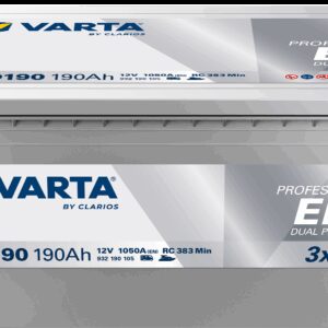 VARTA Fritidsbatteri EFB Batteri 12V 190AH 1050CCA (513x223x190/223mm) Polstilling 4 - Plusspol til venstre LED190-0