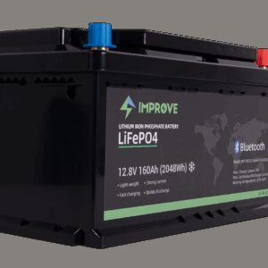 IMPROVE Lithium Batteri 12V 160Ah (LiFePO4) BMS 150A - BOBIL - HEAT - Bluetooth-0