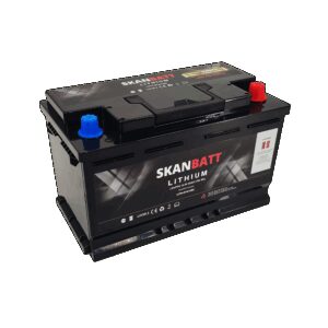 SKANBATT Lithium Start- og forbruksbatteri 12V 60Ah 900CA - Bluetooth-0