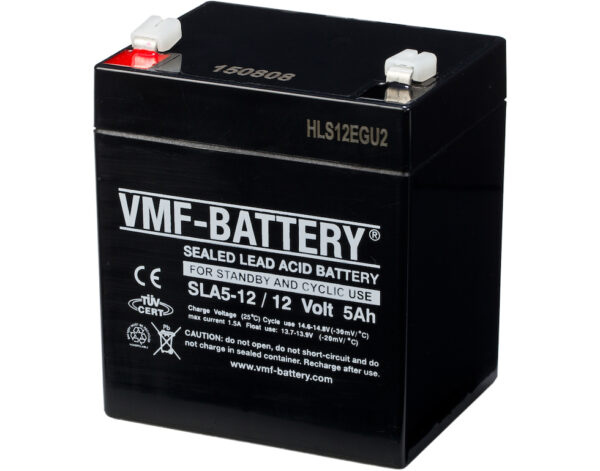 VMF 12V 5AH AGM Batteri (tilsvarer Ritar RT1250)-0
