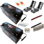 Pakke med 2 Skanbatt lithium Heat 51,2V 50Ah med 8 års garanti, kabling og sikringer-0