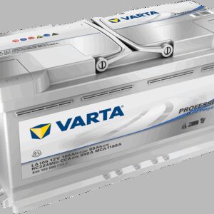 VARTA AGM Fritidsbatteri 12V 105AH 950CCA (394x175x190/190mm) Polstilling 5 - Plusspol til hÃƒÂ¸yre LA105-0