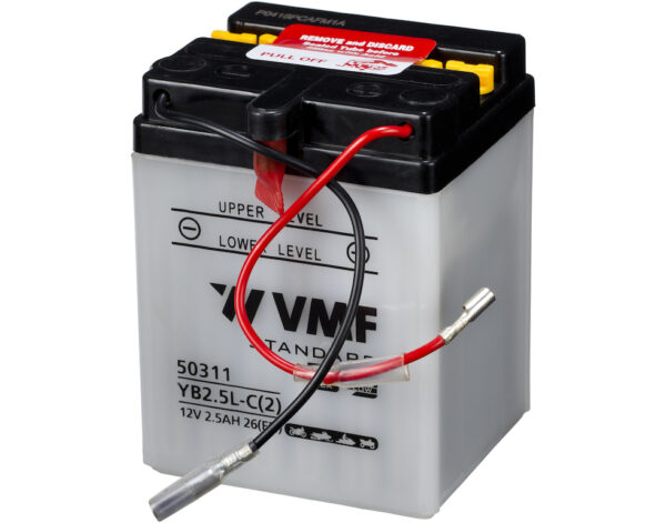 VMF MC Batteri 12V 2,5AH 20CCA (81x71x106) Polstilling 5 - Plusspol til høyre | YB2,5L-C2-0 VMF MC Batteri 12V 2,5AH 20CCA (81x71x106) Polstilling 5 - Plusspol til høyre | YB2,5L-C2-0