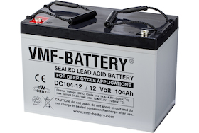 VMF AGM Batteri 12V 104AH (Tilsvarer Ritar DC12-100S)-0