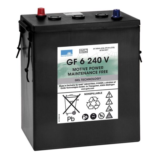 SONNENSCHEIN GEL Batteri 6V 240AH (312x180x359mm) +diagonalt-0