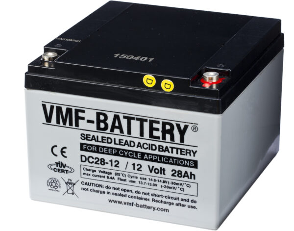 VMF AGM Batteri 12V 28AH (tilsvarer Ritar RT12280)-0 VMF AGM Batteri 12V 28AH (tilsvarer Ritar RT12280)-0