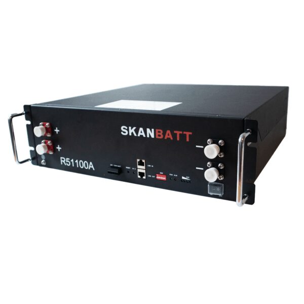 SKANBATT Lithium 3U Rackbatteri 51,2V 100Ah - 5,12kWh - LiFePO4-0 SKANBATT Lithium 3U Rackbatteri 51,2V 100Ah - 5,12kWh - LiFePO4-0