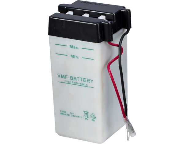VMF MC Batteri 6V 4AH 35CCA (56x62x131) Polstilling 4 - Plusspol til venstre | 6N4A-4D-0