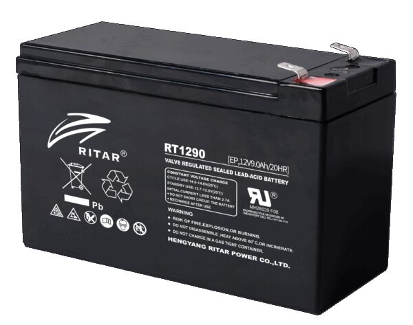 Ritar AGM Batteri 12V 9AH - RT1290EP Long Life (151x65x94mm) F2-0 Ritar AGM Batteri 12V 9AH - RT1290EP Long Life (151x65x94mm) F2-0