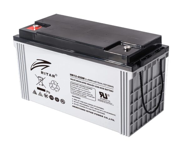 RITAR High Rate AGM Batteri 12V 120AH (407x177x225mm) M8-0