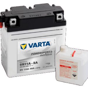 VARTA MC Batteri 6V 12AH 80CCA (122x61x135mm) Polstilling 5 - Plusspol til høyre 6N11A-3A (011014)-0