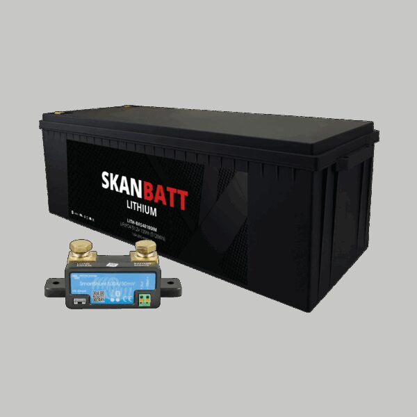 SKANBATT Lithium Batteri 48V 100AH 100A BMS (640x245x220mm) IP67 - Med Bluetooth - NYHET! (kan forhåndsbestilles)-0 SKANBATT Lithium Batteri 48V 100AH 100A BMS (640x245x220mm) IP67 - Med Bluetooth - NYHET! (kan forhåndsbestilles)-0