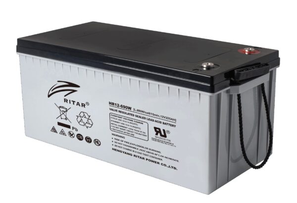 RITAR High Rate AGM Batteri 12V 210AH C10 (522x240x224) + hÃƒÂ¸yre-0