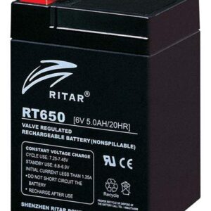 RITAR AGM Batteri 6V 5AH (70x47x101/107mm) F1-0