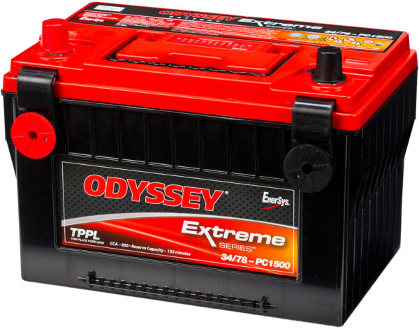 ODYSSEY 34/78 PC1500 AGM Batteri 12V 68AH 850CCA (276x172x200mm) Polstilling 4 - Plusspol til venstre (sidepoler)-0