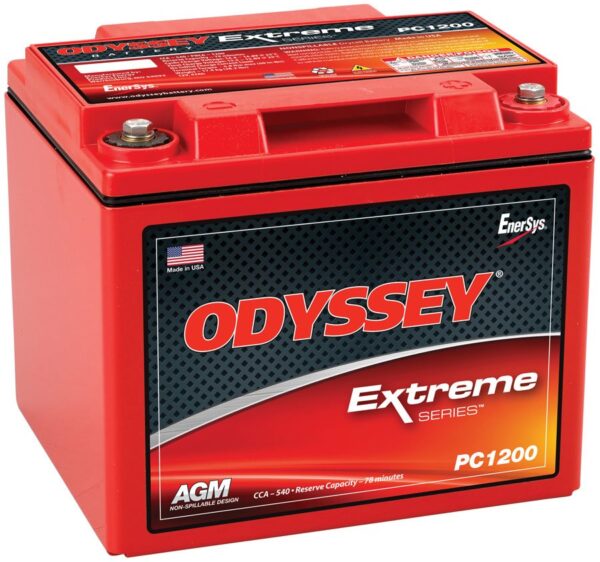 ODYSSEY PC1200MJ AGM Batteri 12V 42AH 540CCA (200x169x173mm) Polstilling 5 - Plusspol til hÃƒÂ¸yre-0
