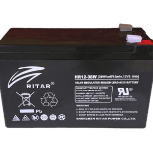 RITAR High Rate AGM Batteri 12V 9AH (151x65x93,5mm) F2-0