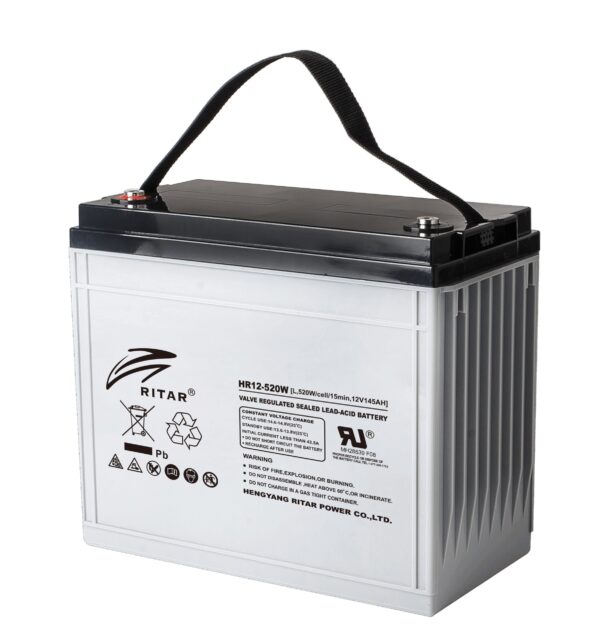 RITAR High Rate AGM Batteri 12V 145AH (340x172x280(287)mm) M8-0