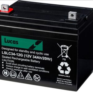 LUCAS AGM Golf Batteri 12V 34AH (196x130x168mm)-0