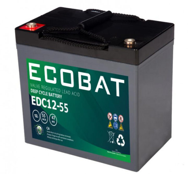 ECOBAT EDC12-55 AGM Batteri 12V 55AH (DC12-60)-0 ECOBAT EDC12-55 AGM Batteri 12V 55AH (DC12-60)-0