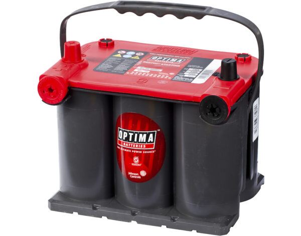 OPTIMA AGM Red Top 12V 44AH 730CCA (237x172x197mm) Polstilling 4 - Plusspol til venstre 8022-255-0 OPTIMA AGM Red Top 12V 44AH 730CCA (237x172x197mm) Polstilling 4 - Plusspol til venstre 8022-255-0
