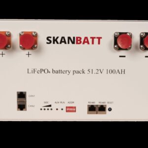 SKANBATT Lithium Batteri 51,2V 100Ah - 5,12kWh - LiFePO4 - Rackmodul-0