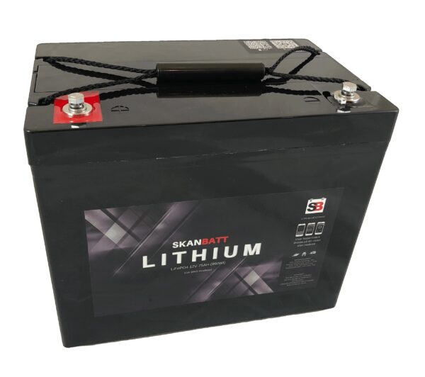 SKANBATT Bluetooth Lithium Batteri 12V 75AH 50A BMS-0 SKANBATT Bluetooth Lithium Batteri 12V 75AH 50A BMS-0