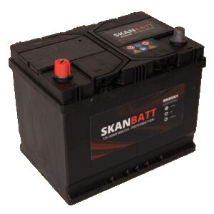 SKANBATT Fritidsbatteri 12V 80AH 600CCA (256x174x205/225mm) Polstilling 4 - Plusspol til venstre-0