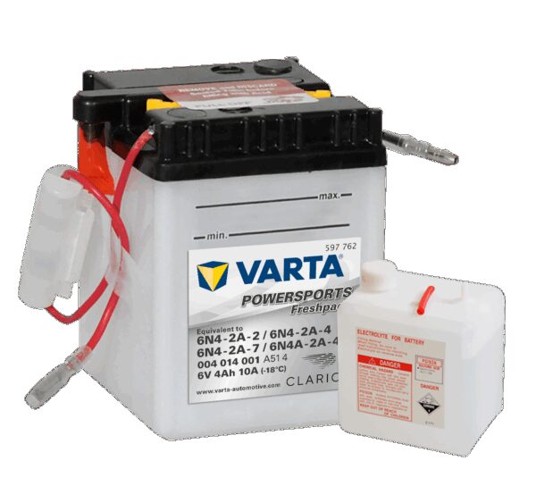 VARTA MC Batteri 6V 4AH 10CCA (71x71x96mm) +diagonalt 6N4-2A-7-0 VARTA MC Batteri 6V 4AH 10CCA (71x71x96mm) +diagonalt 6N4-2A-7-0