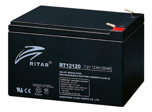 RITAR AGM Batteri 12V 12AH (151x98x95mm) F2-0
