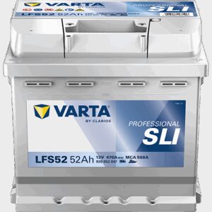 VARTA Fritidsbatteri 12V 52 AH 470 CCA (207x175x190mm) + høyre LFS52-0